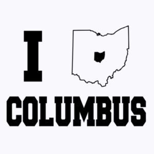 I Love Columbus Black - Unisex Premium Fleece Hooded Sweatshirt Design