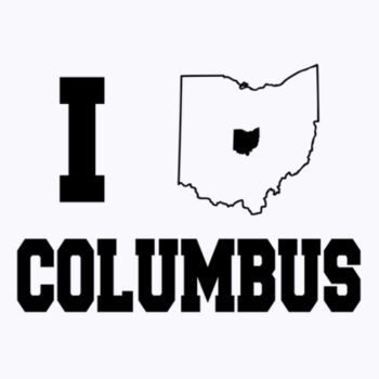 I Love Columbus Black - Unisex Premium Fleece Hooded Sweatshirt Design