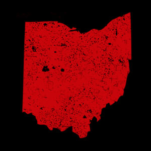 Distressed Ohio Red - Women's Premium Cotton T-Shirt Design