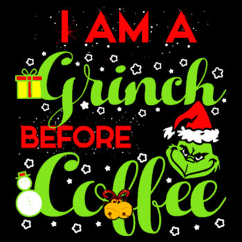 Grinch Before Coffee - Unisex Premium Fleece Crew Sweatshirt Design