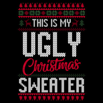Ugly Christmas Sweater - Women's Premium Cotton T-Shirt Design