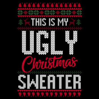 Ugly Christmas Sweater - Unisex Premium Fleece Hooded Sweatshirt Design