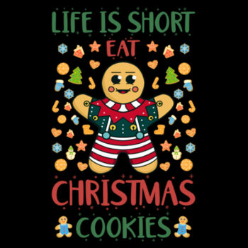 Eat Christmas Cookies - Unisex Premium Cotton T-Shirt Design