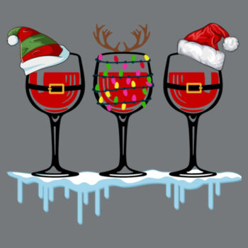 Christmas Wine - Unisex Premium Fleece Crew Sweatshirt Design