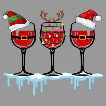 Christmas Wine - Unisex Premium Cotton T-Shirt Design