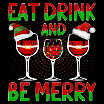 Eat Drink and Be Merry - Unisex Premium Cotton Long Sleeve T-Shirt Design