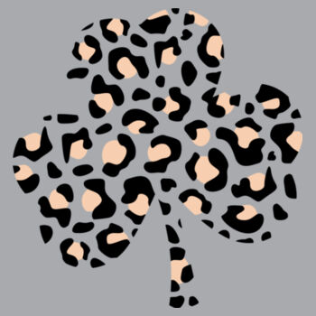 Clover Leopard Print - Unisex Premium Fleece Crew Sweatshirt Design