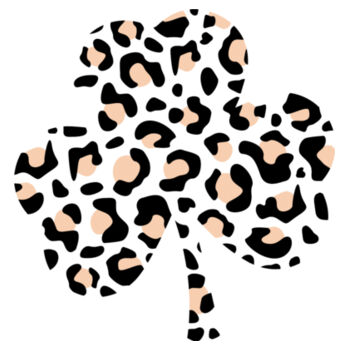 Clover Leopard Print - Unisex Premium Cotton T-Shirt Design