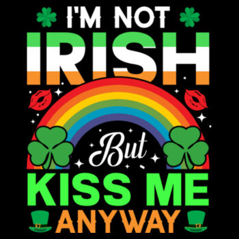 I'm Not Irish But Kiss Me - Unisex Premium Cotton Long Sleeve T-Shirt Design