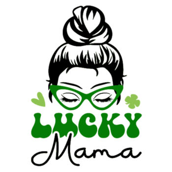 One Lucky Mama - Women's Premium Cotton T-Shirt Design