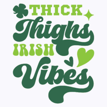 Thick Thighs and Irish Vibes - Unisex Premium Fleece Hooded Sweatshirt Design