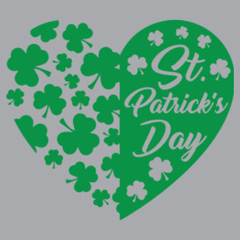St. Patrick's Day Clover Heart - Unisex Premium Fleece Crew Sweatshirt Design
