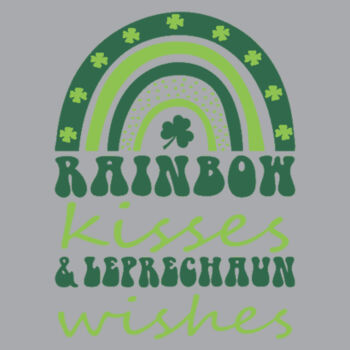 Rainbow Kisses and Leprechaun Wishes - Unisex Premium Fleece Crew Sweatshirt Design