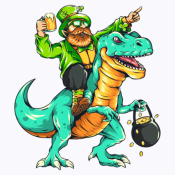 Leprechaun Rex - Unisex Premium Fleece Hooded Sweatshirt Design