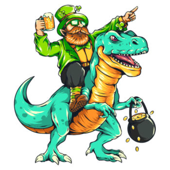 Leprechaun Rex - Unisex Premium Cotton Long Sleeve T-Shirt Design