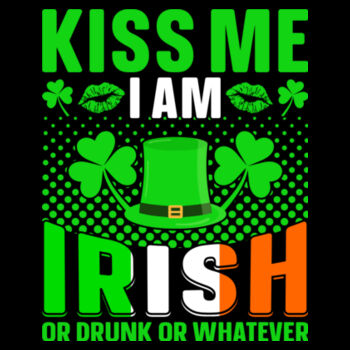 Kiss Me I'm Irish or Drunk - Unisex Premium Fleece Hooded Sweatshirt Design