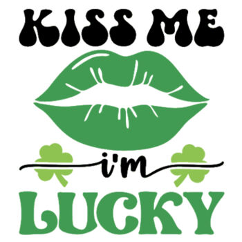 Kiss Me I'm Lucky - Women's Premium Cotton T-Shirt Design