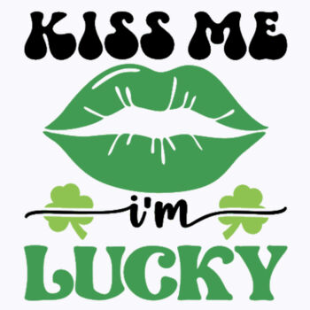 Kiss Me I'm Lucky - Unisex Premium Fleece Hooded Sweatshirt Design