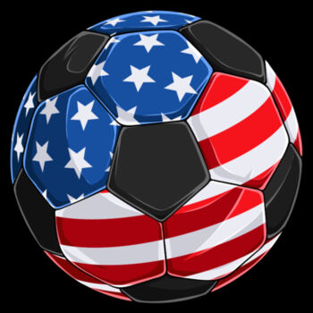 USA Soccer Ball - Unisex Premium Cotton T-Shirt Design