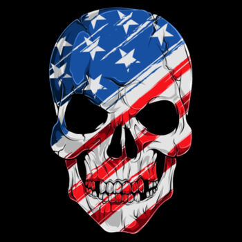 USA Skull - Unisex Premium Cotton T-Shirt Design