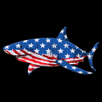 USA Shark - Unisex Premium Cotton T-Shirt Design
