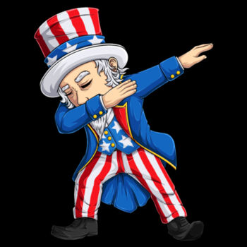 Dabbing Uncle Sam - Unisex Premium Cotton T-Shirt Design