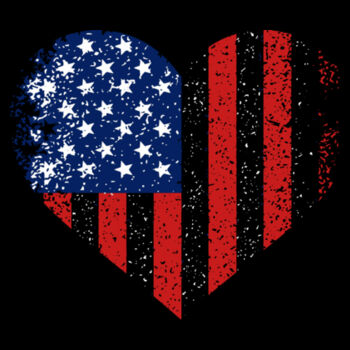 USA Heart Flag - Women's Premium Cotton T-Shirt Design