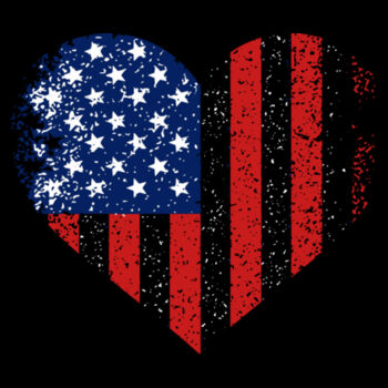 USA Heart Flag - Unisex Premium Cotton T-Shirt Design