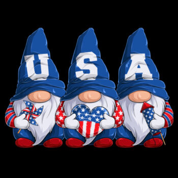 USA Gnomes - Unisex Premium Cotton T-Shirt Design