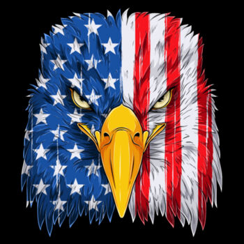 USA Bald Eagle - Unisex Premium Cotton T-Shirt Design