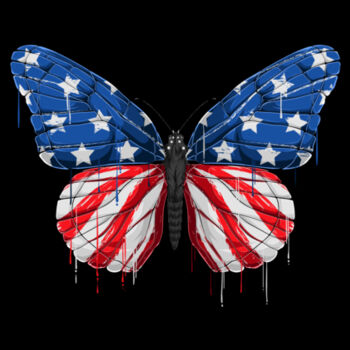 USA Butterfly - Women's Premium Cotton T-Shirt Design
