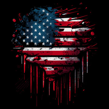 USA Bleeding Heart - Unisex Premium Fleece Crew Sweatshirt Design