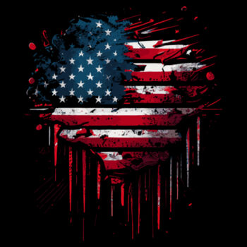 USA Bleeding Heart - Unisex Premium Fleece Hooded Sweatshirt Design