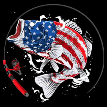 USA Fishing - Unisex Premium Cotton T-Shirt Design