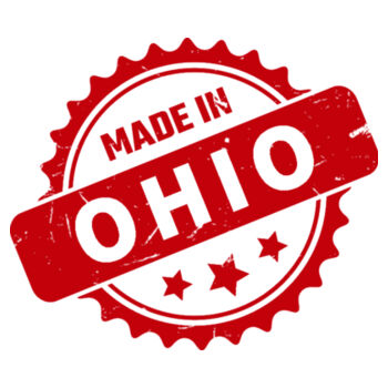 Made In Ohio Badge - Unisex Premium Cotton Long Sleeve T-Shirt Design