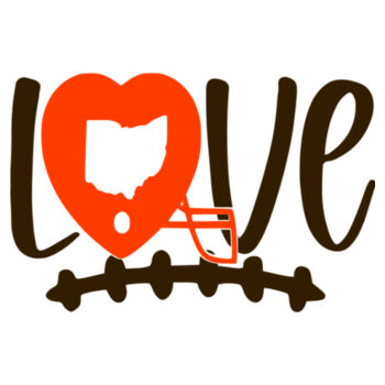 Cleveland Football Love - Unisex Premium Cotton Long Sleeve T-Shirt Design