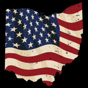 Ohio USA Map - Unisex Premium Fleece Hooded Sweatshirt Design