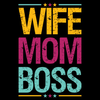 Wife Mom Boss - Unisex Premium Fleece Crew Sweatshirt Design