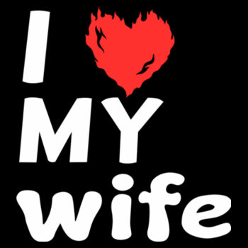 I Love My Wife - Unisex Premium Fleece Hooded Sweatshirt Design