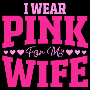 I Wear Pink for My Wife - Unisex Premium Fleece Hooded Sweatshirt Design