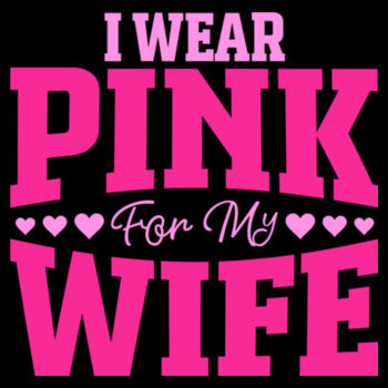 I Wear Pink for My Wife - Unisex Premium Cotton Long Sleeve T-Shirt Design