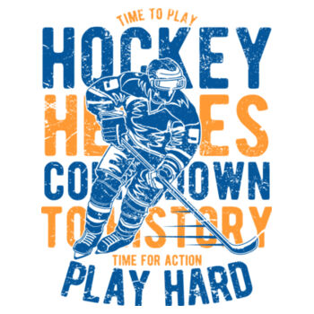 Time to Play Hockey - Unisex Premium Cotton T-Shirt Design