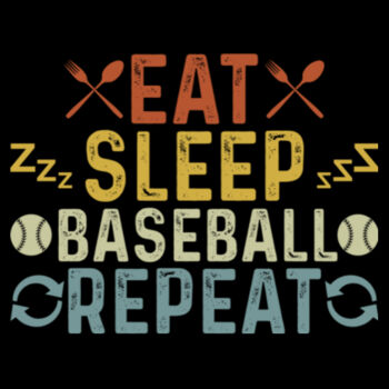 Eat Sleep Baseball - Unisex Premium Fleece Hooded Sweatshirt Design