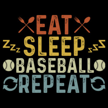 Eat Sleep Baseball - Unisex Premium Cotton T-Shirt Design