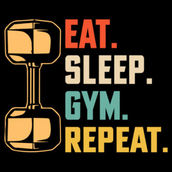 Eat Sleep Gym Repeat - Unisex Premium Fleece Hooded Sweatshirt Design