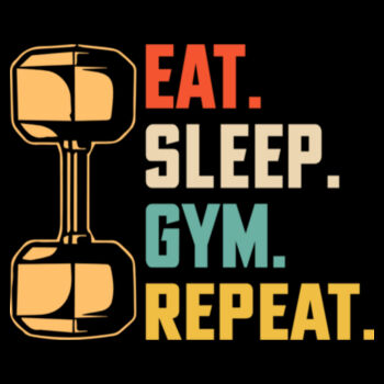Eat Sleep Gym Repeat - Unisex Premium Cotton Long Sleeve T-Shirt Design