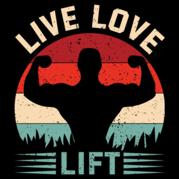 Live Love Lift - Unisex Premium Fleece Hooded Sweatshirt Design