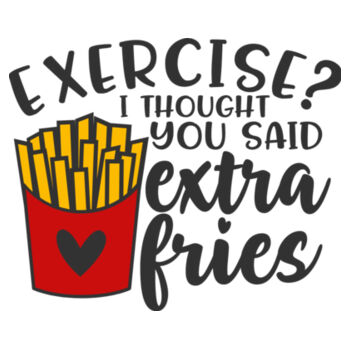 Extra Fries - Unisex Premium Cotton Long Sleeve T-Shirt Design