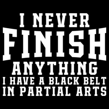 Black Belt in Partial Arts - Unisex Premium Fleece Hooded Sweatshirt Design