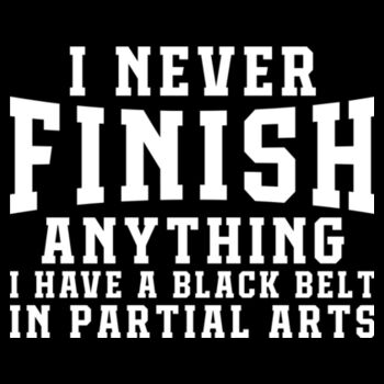 Black Belt in Partial Arts - Unisex Premium Cotton Long Sleeve T-Shirt Design